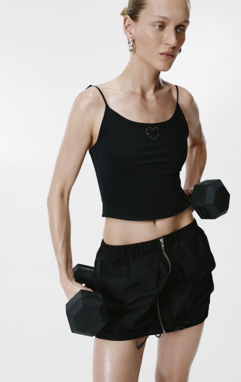 Nylon Skirt Black